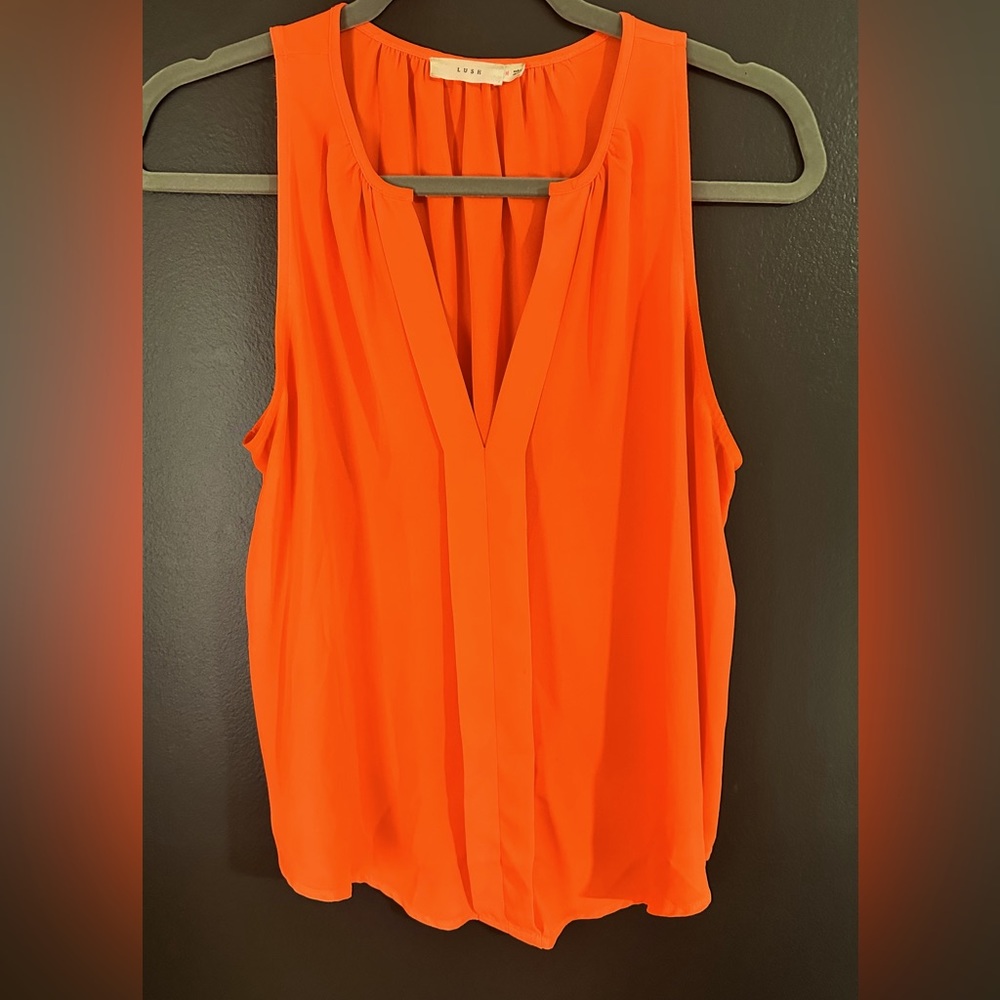 Lush Blouse Tank hot Coral 🪸 size M
